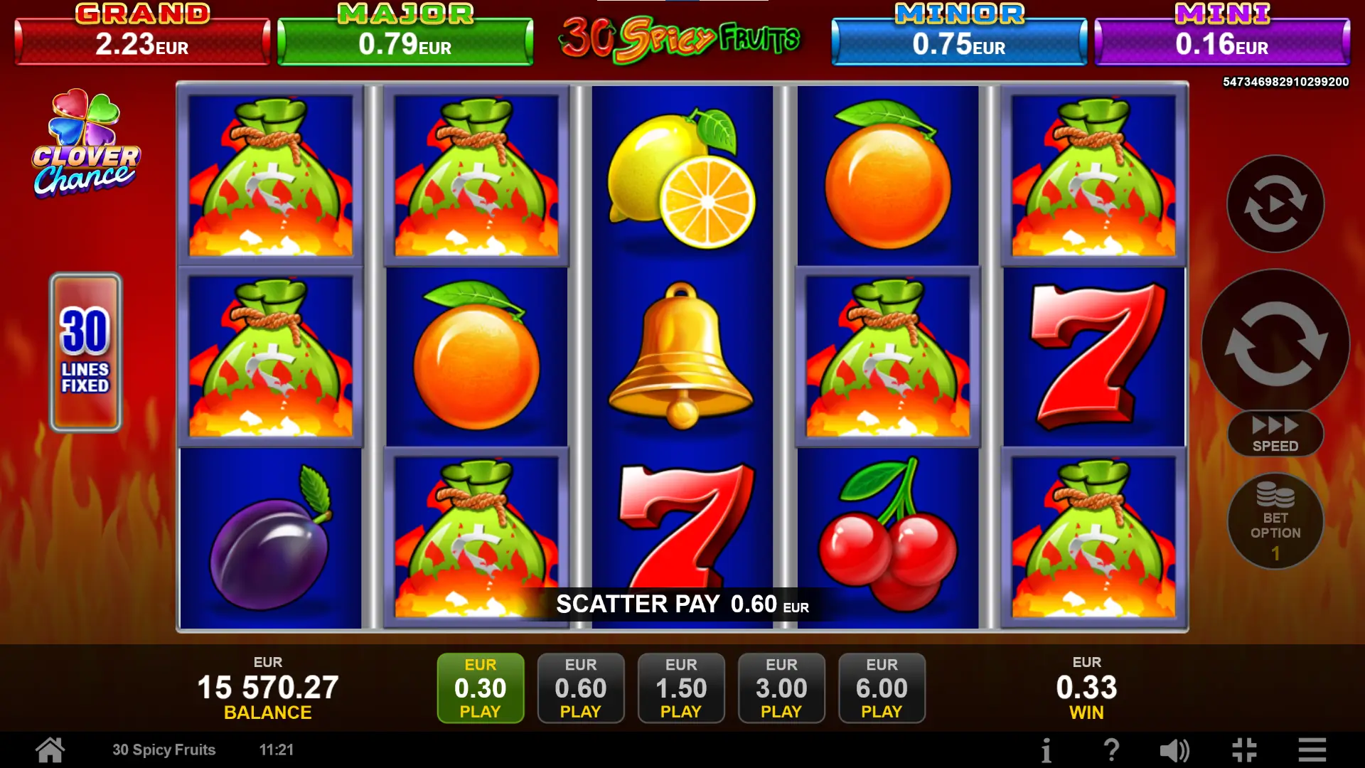 30 Spicy Fruits Freispiel Bonus Feature